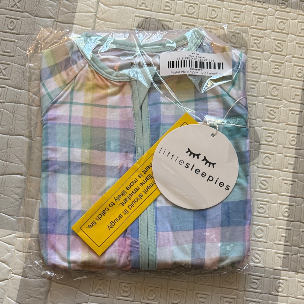 Little Sleepies Multicolor Plaid Kids Pajamas